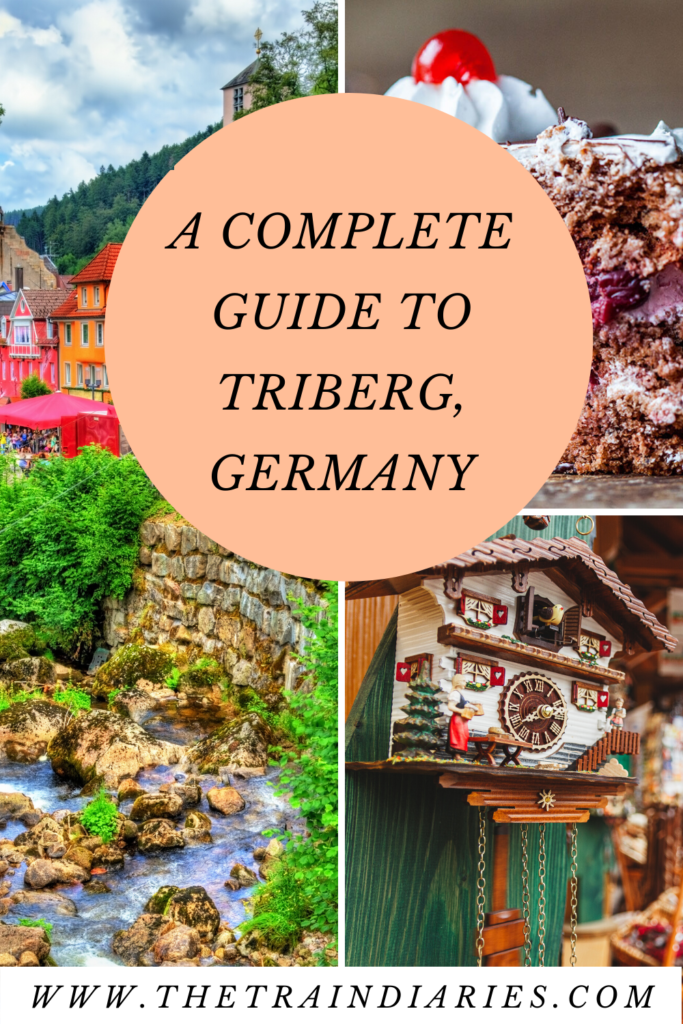A pin for Pinterest with the text 'a complete guide to Triberg, Germany'
