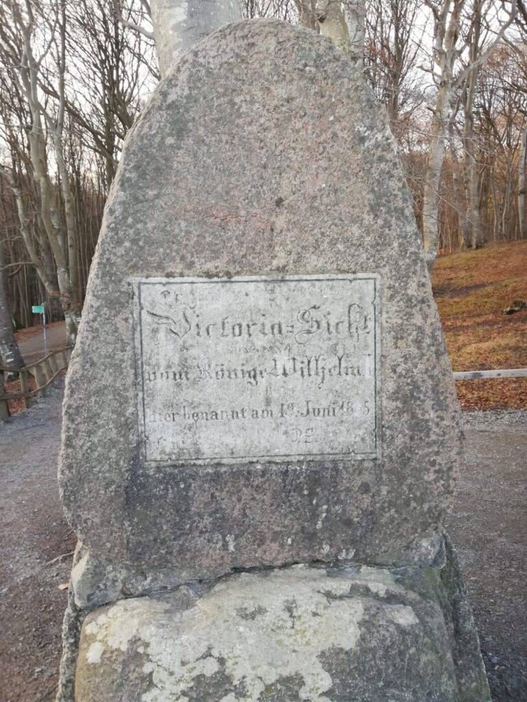 The Victoria-Sicht marker in Jasmund National Park